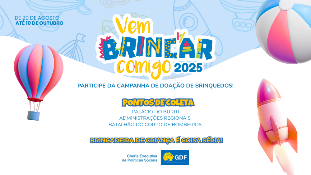 Capa da notícia: Campanha Vem Brincar Comigo